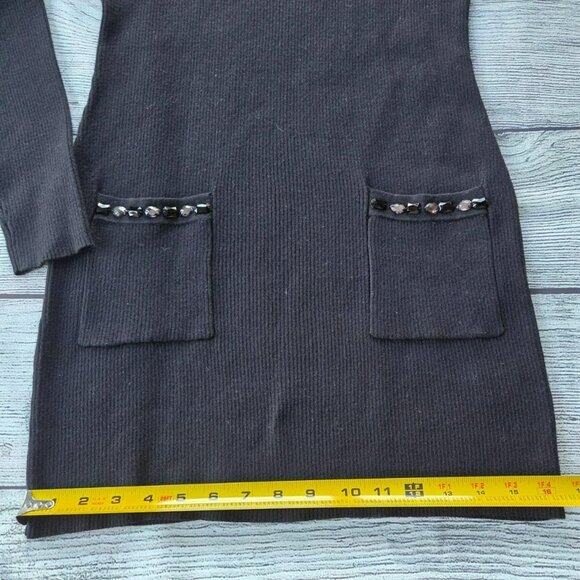 AGB Women's Black Sweater Dress NWT Size Large - Picture 13 of 14